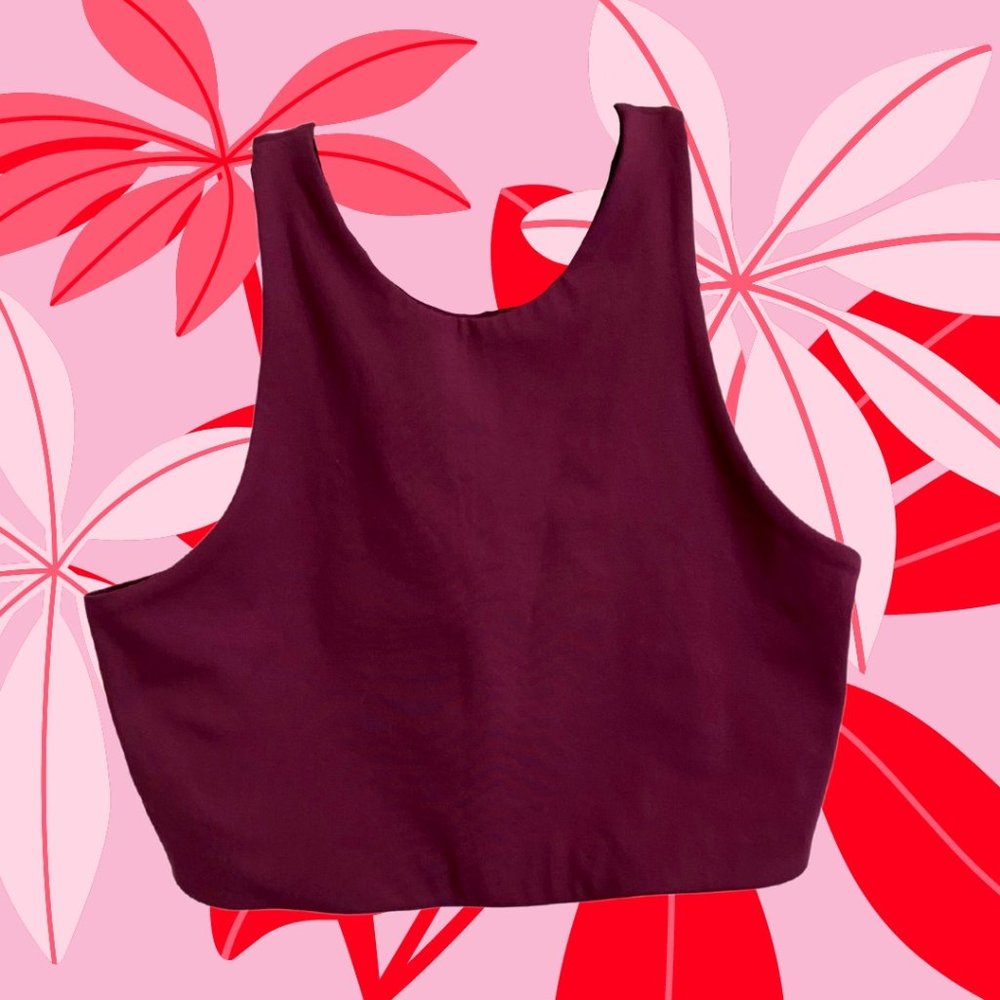 Girlfriend Collective Dylan Tank Sports Bra XXL Plum EUC